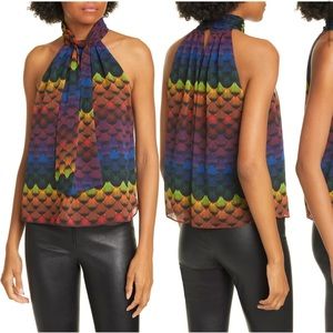 NWOT Alice + Olivia Leia Tie Neck Halter Top